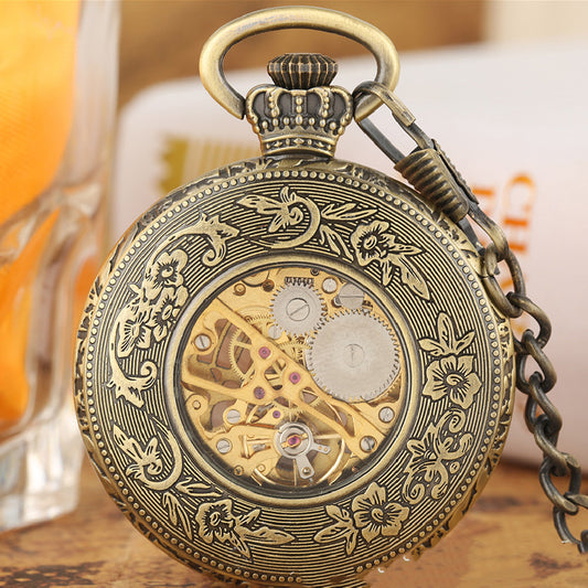 Vintage Classic Gift Pocket Watch Roman Characters Crown Watch Crown